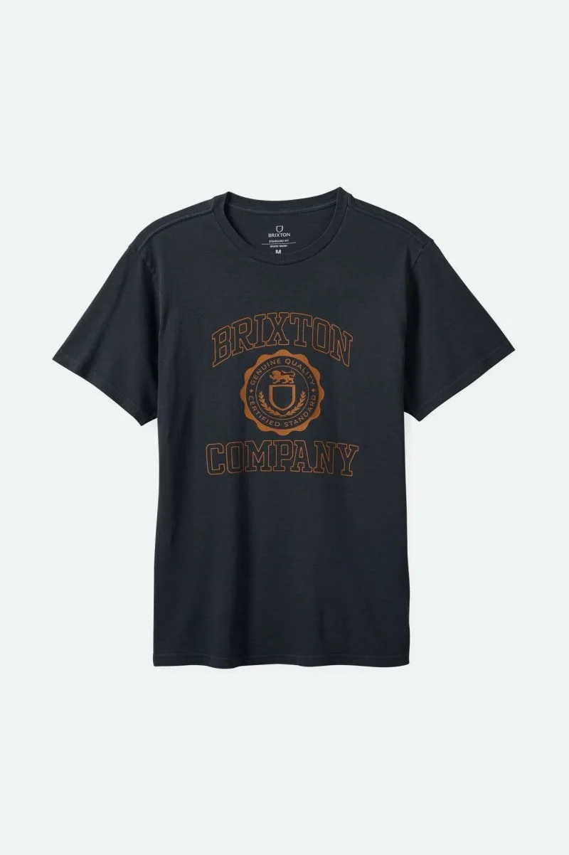 university s s black worn wash t shirt