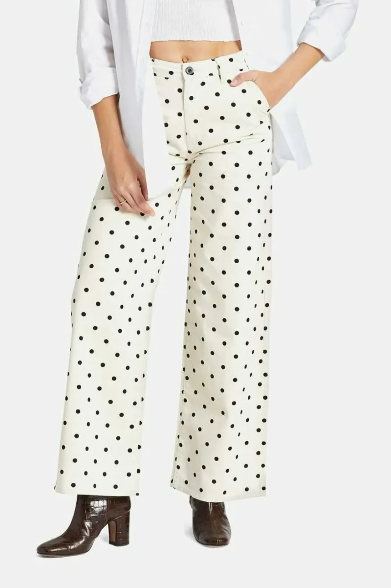 victory full length wide leg natural pants