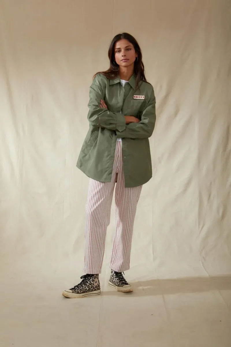 vintage olive nylon jacket bora surplus