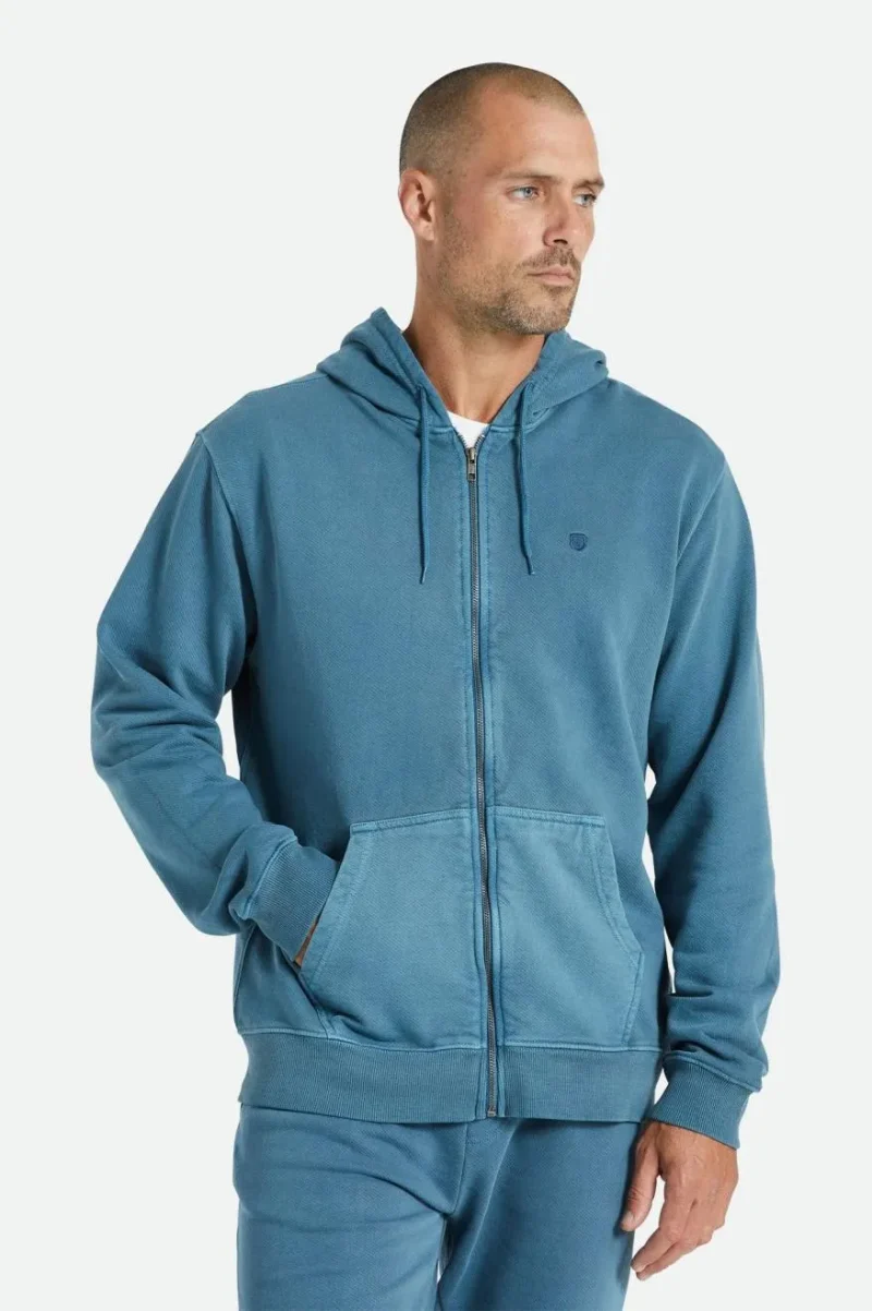 vintage reserve full zip hoodie indie teal