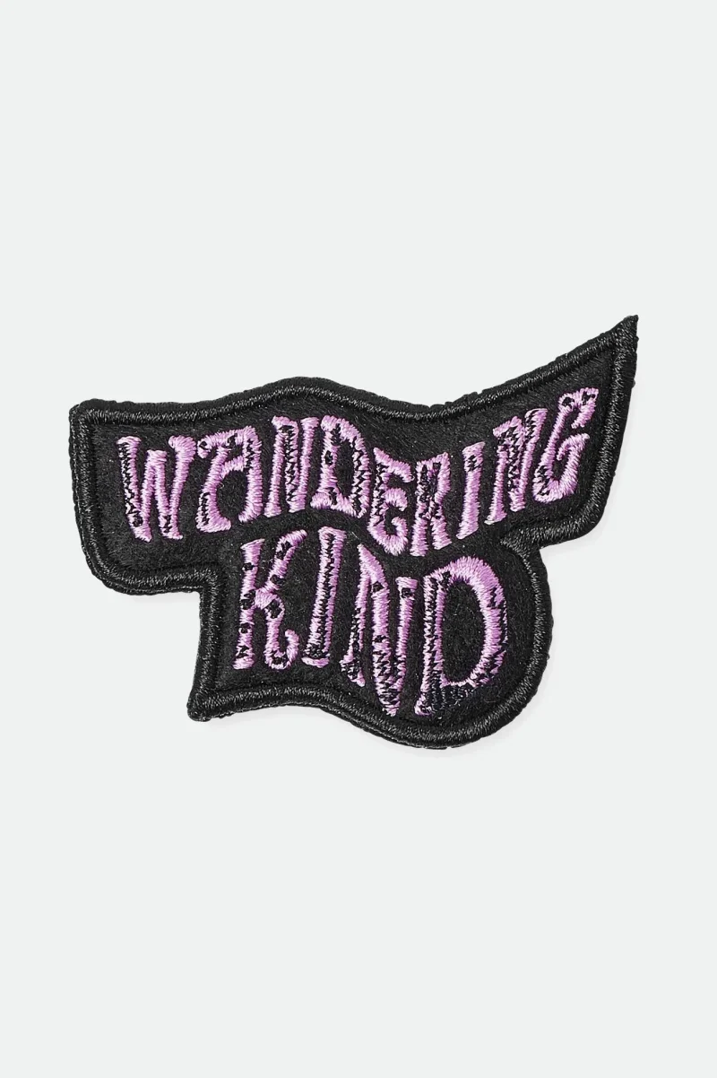 wander kind black purple velcro patch