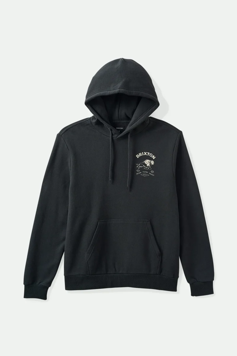 washed black charging buffalo hoodie