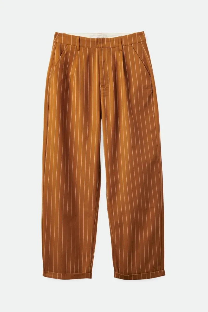 washed copper pinstripe victory pants