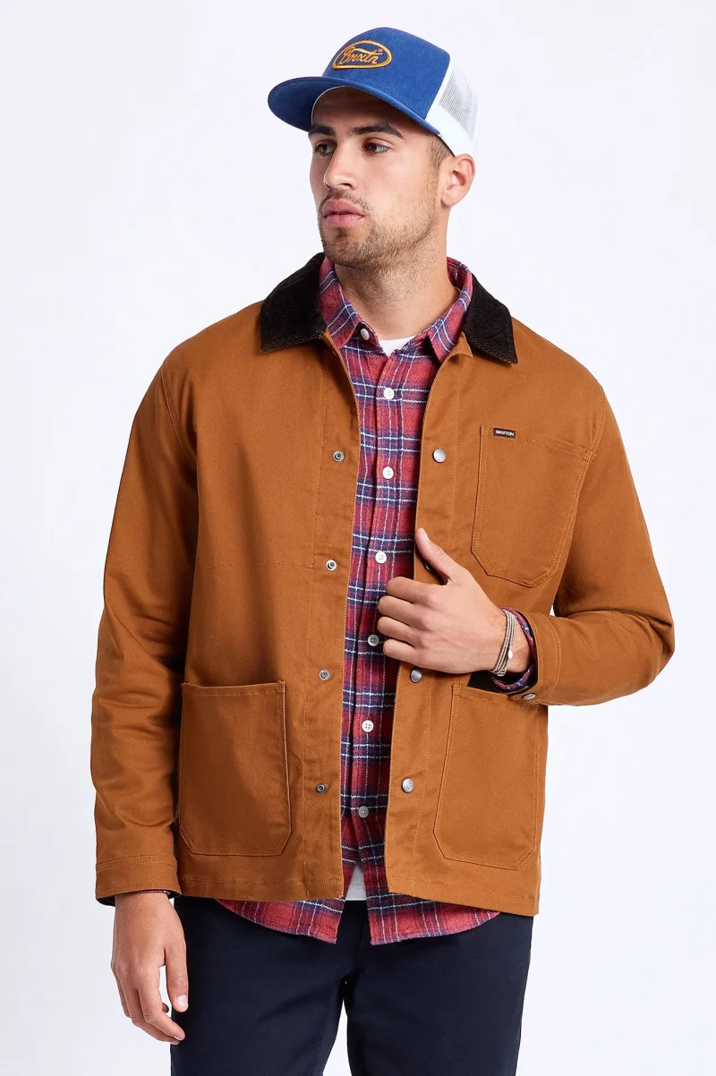 washed copper utility chore coat survey edition