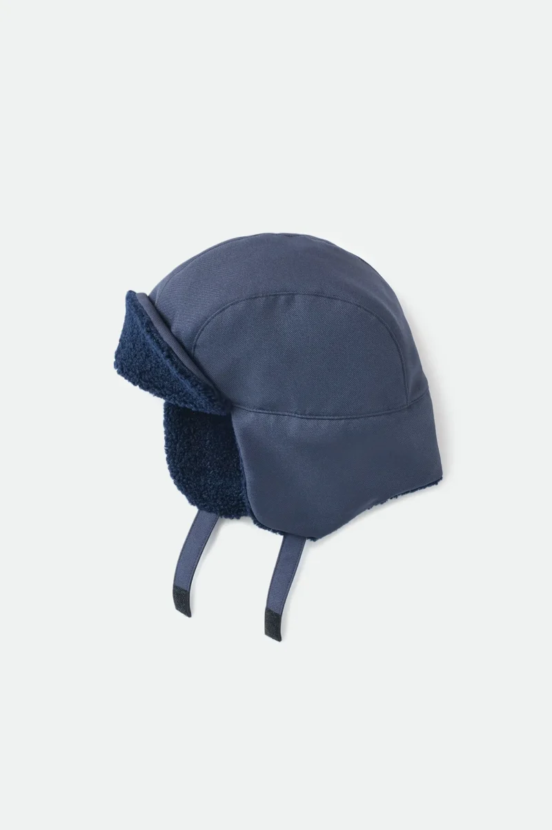 washed navy bridger trapper hat