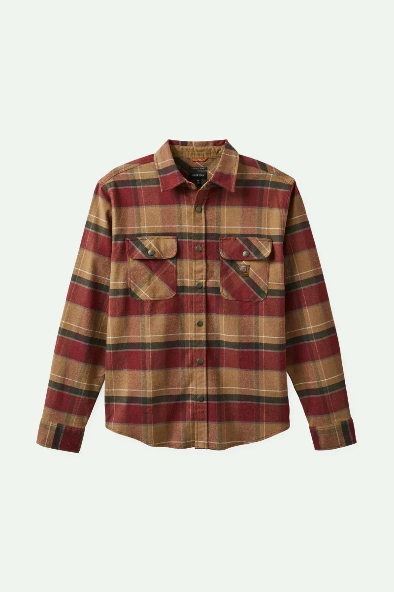 water resistant l s flannel shirt woodsmoke cordovan washed black