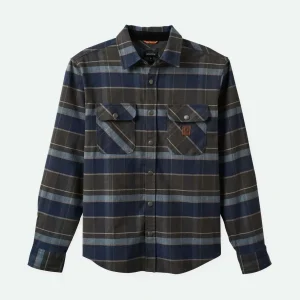 water resistant stretch flannel shirt washed navy black coronet blue