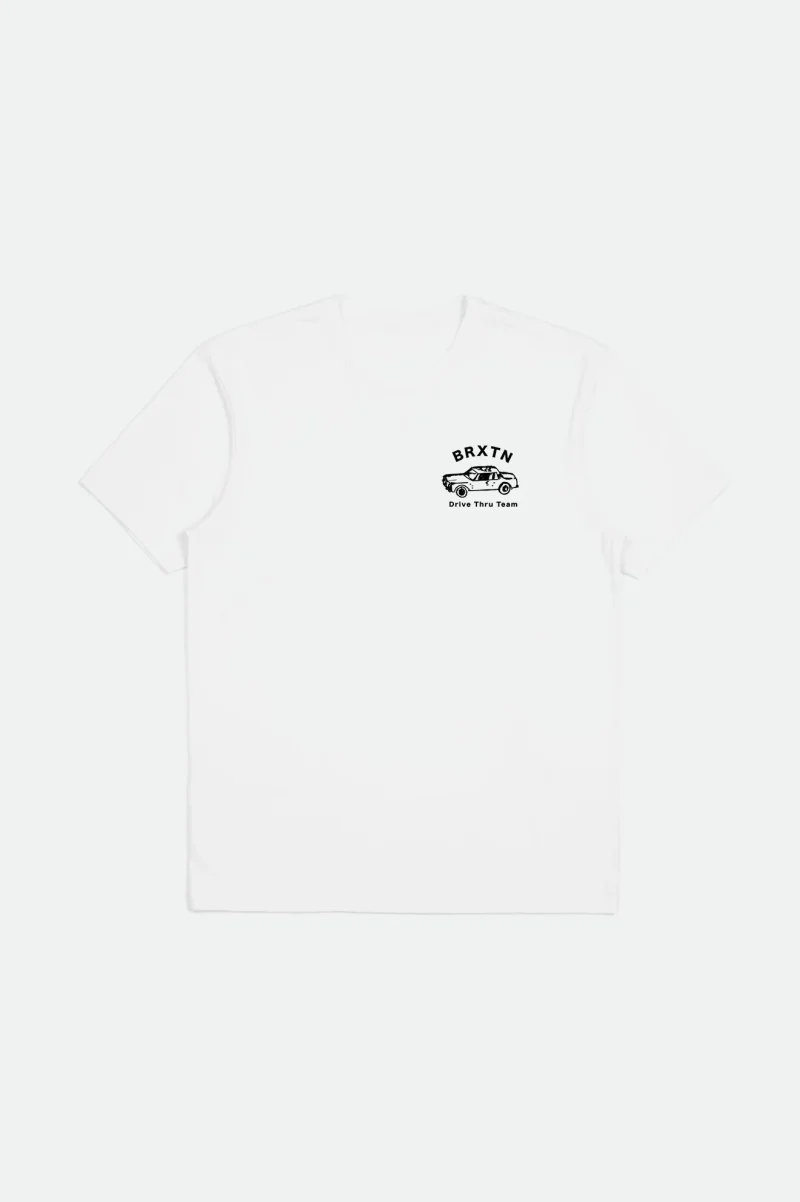 white drive thru standard short sleeve tee