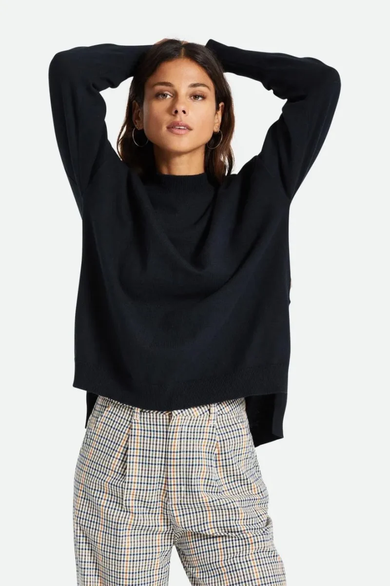 women s oversized cashmere sweater black